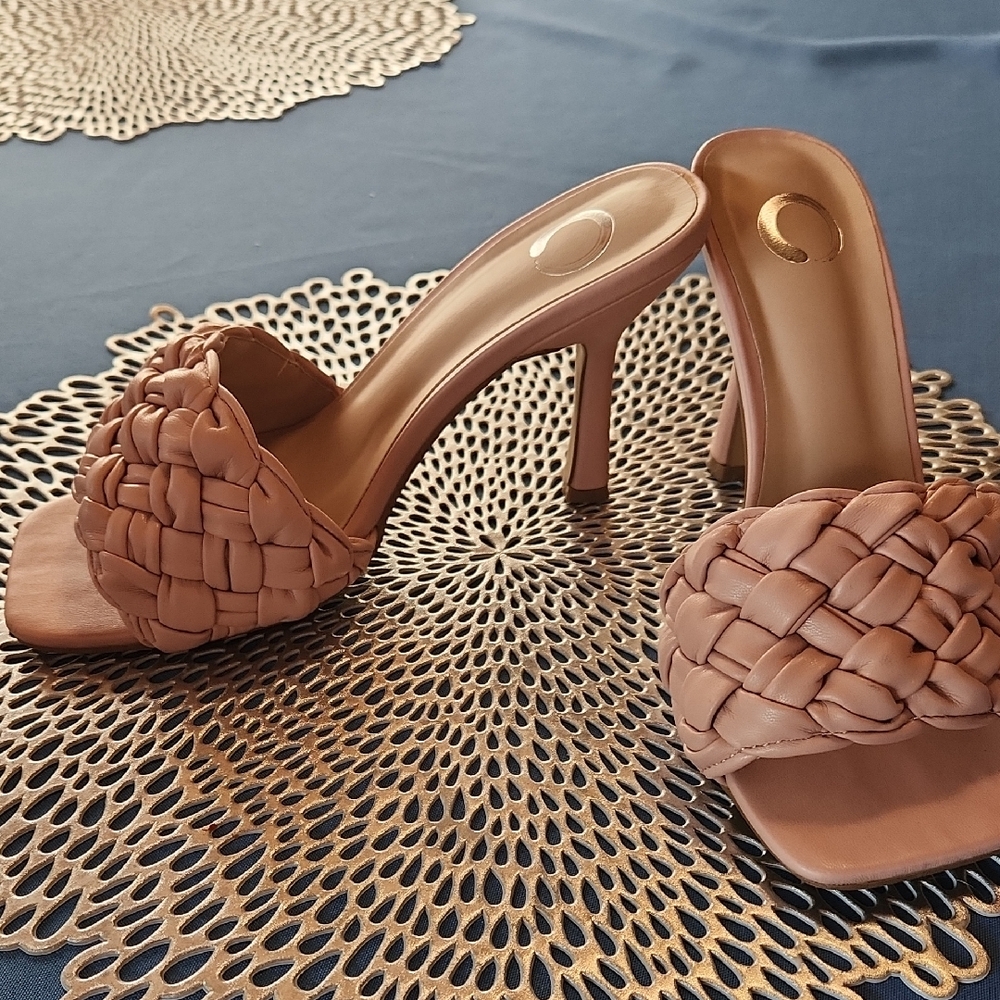 Journee Raquelah Slides Mules Pink Rose Heels